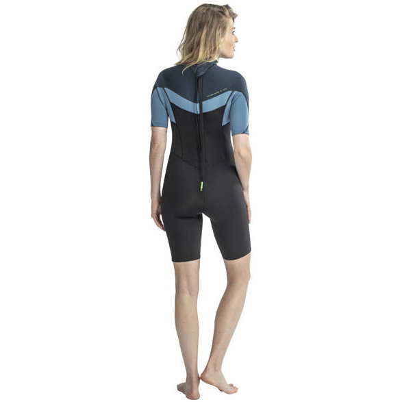 2026 Jobe Kvinder Sofia 3/2mm Back Zip Shorty Våddragt 3036220 - Midnatsblå